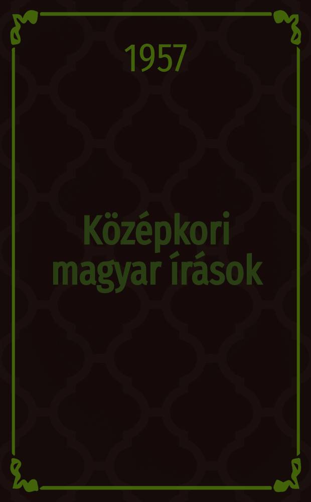 Középkori magyar írások