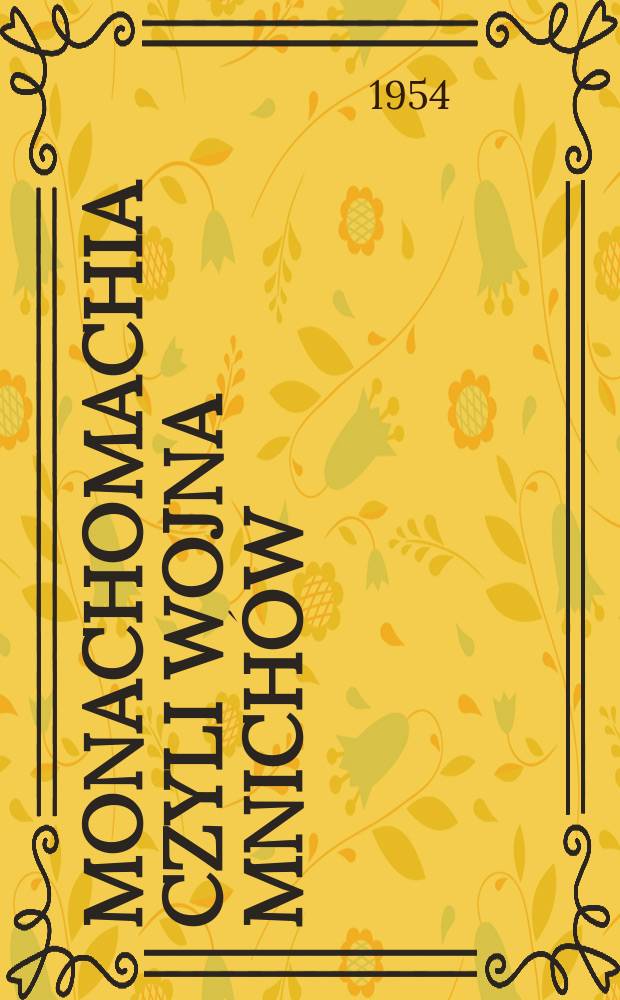 Monachomachia czyli Wojna mnichów