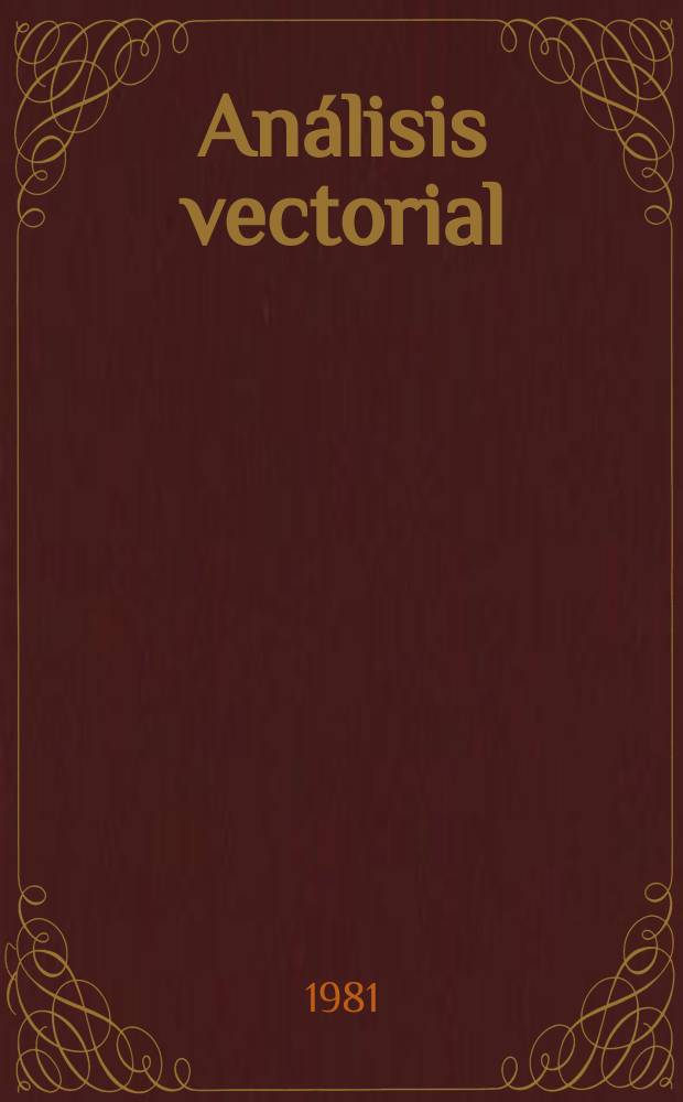 Análisis vectorial