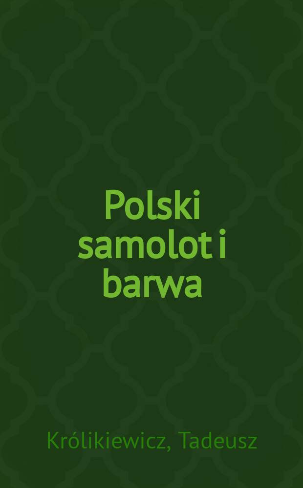 Polski samolot i barwa