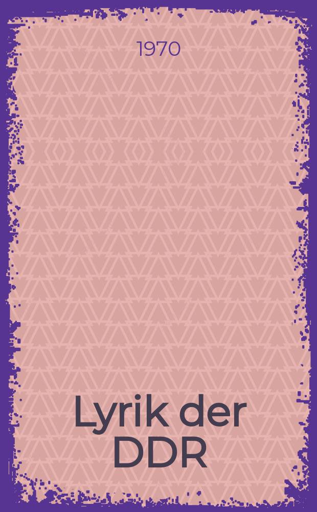 Lyrik der DDR