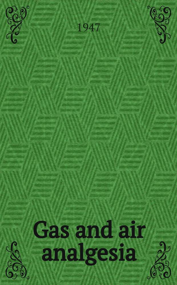 Gas and air analgesia