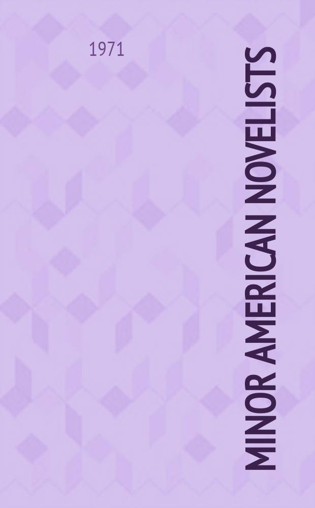 Minor American novelists