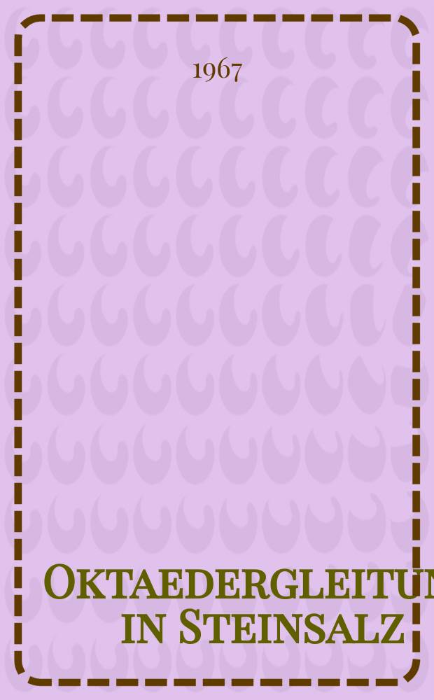 Oktaedergleitung in Steinsalz