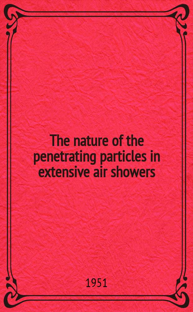 The nature of the penetrating particles in extensive air showers