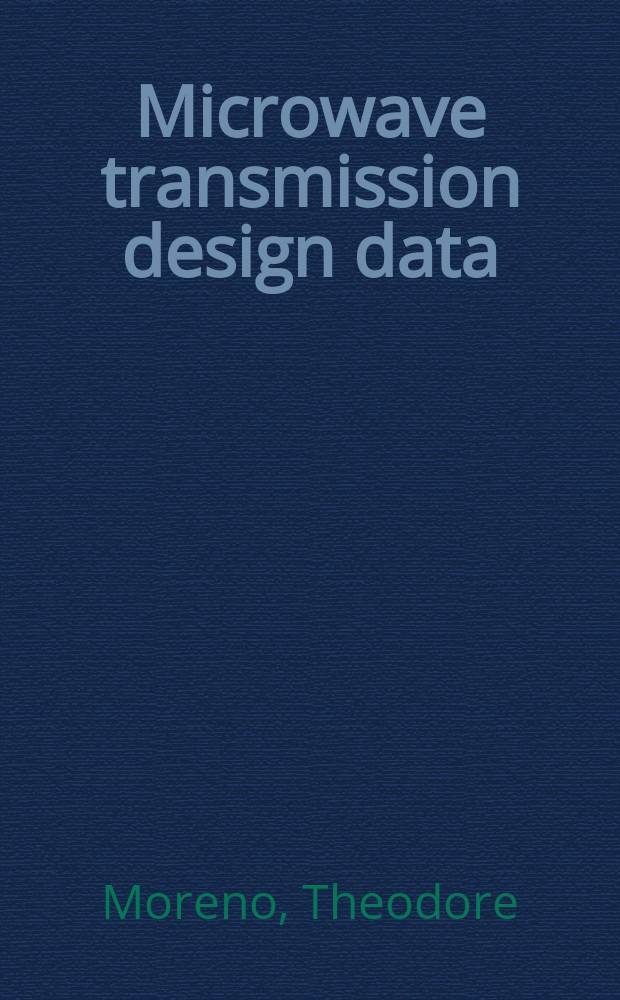 Microwave transmission design data