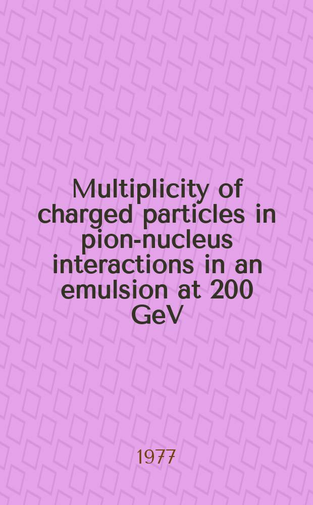 Multiplicity of charged particles in pion-nucleus interactions in an emulsion at 200 GeV/c