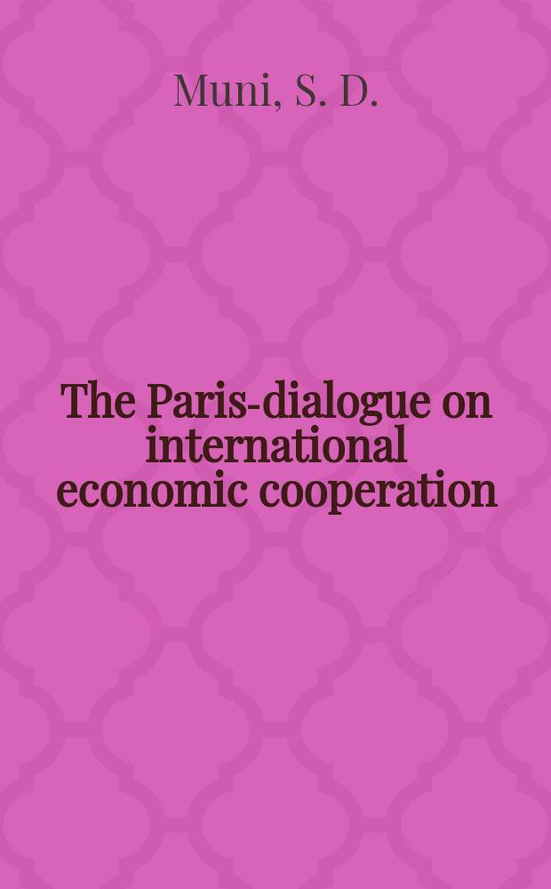 The Paris-dialogue on international economic cooperation: the North's strategy and the outcome