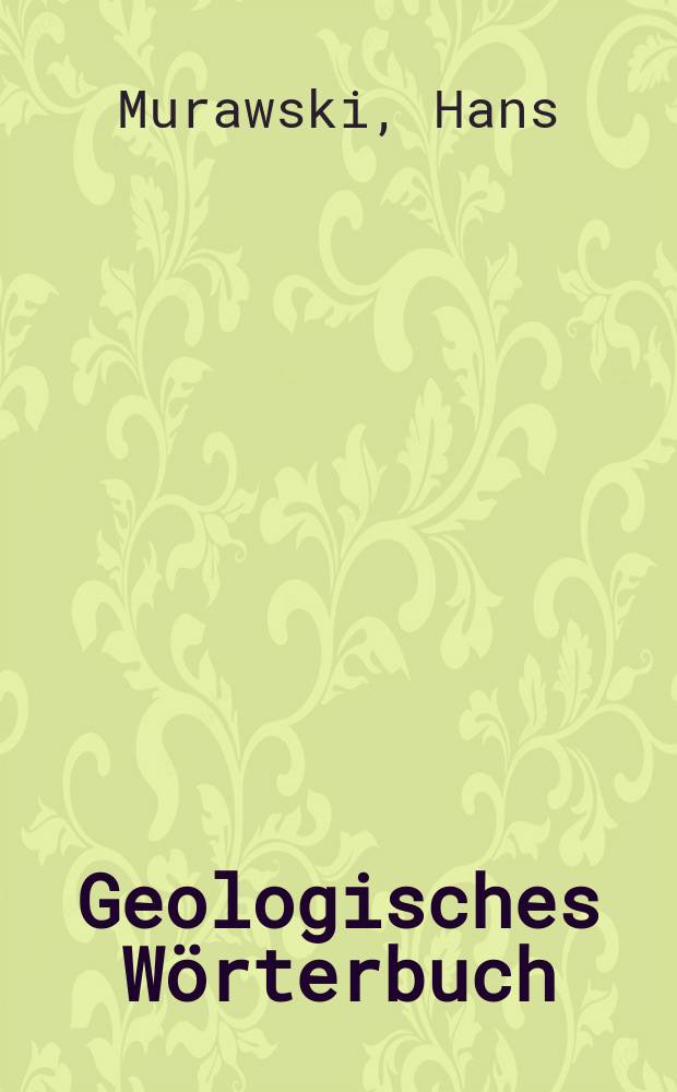 Geologisches Wörterbuch
