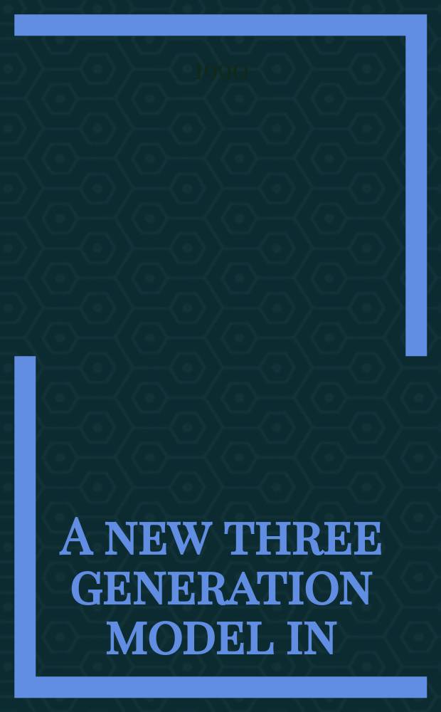 A new three generation model in (2,0) heterotic string compactifications