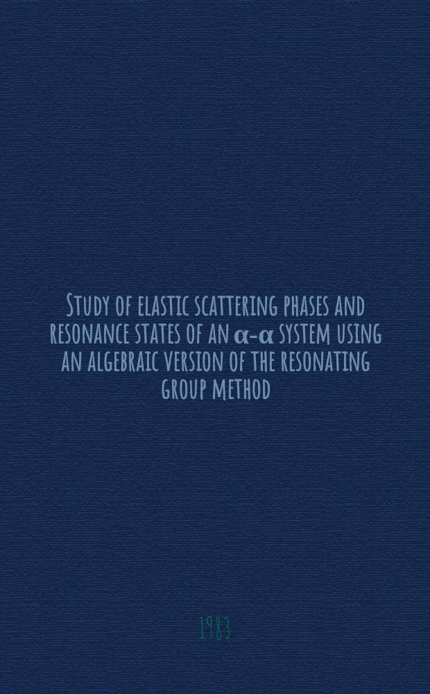 Study of elastic scattering phases and resonance states of an α-α system using an algebraic version of the resonating group method