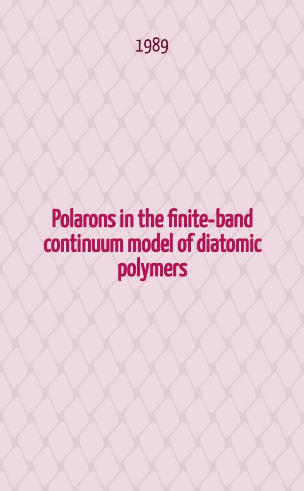 Polarons in the finite-band continuum model of diatomic polymers