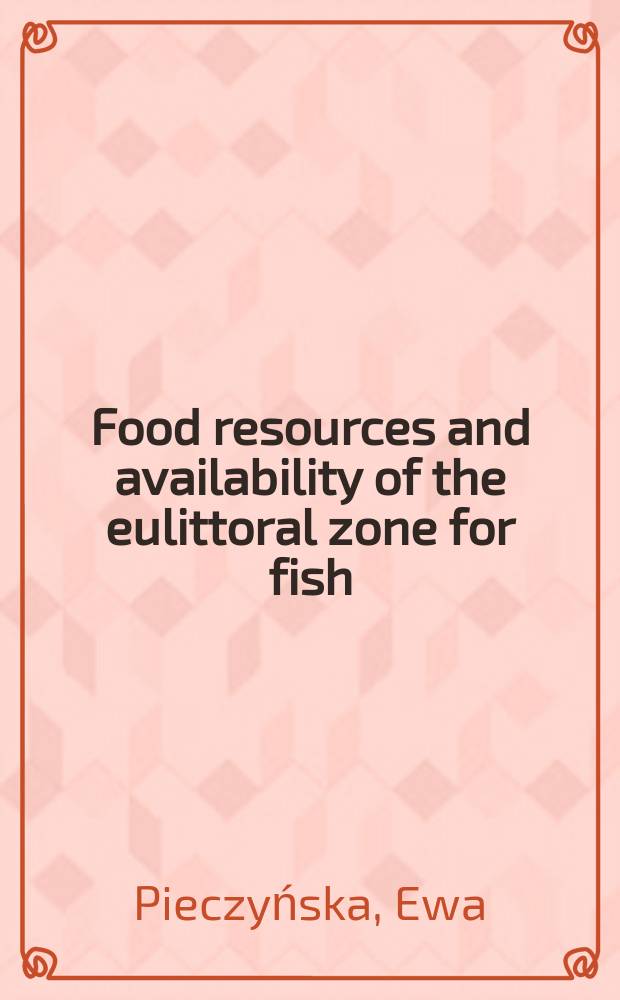 Food resources and availability of the eulittoral zone for fish