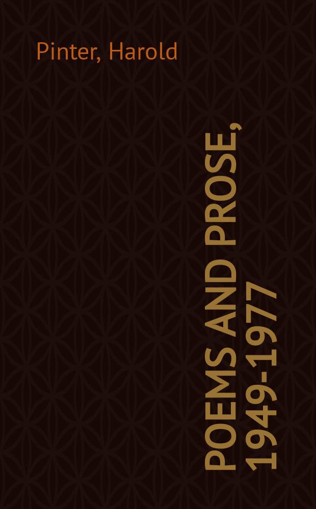 Poems and prose, 1949-1977