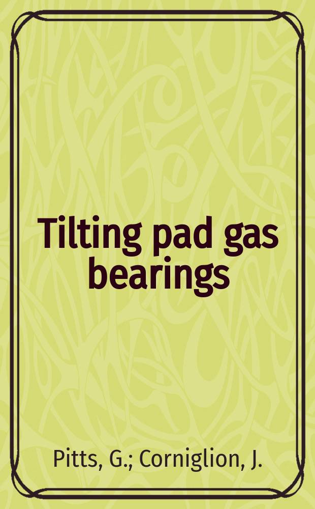 Tilting pad gas bearings