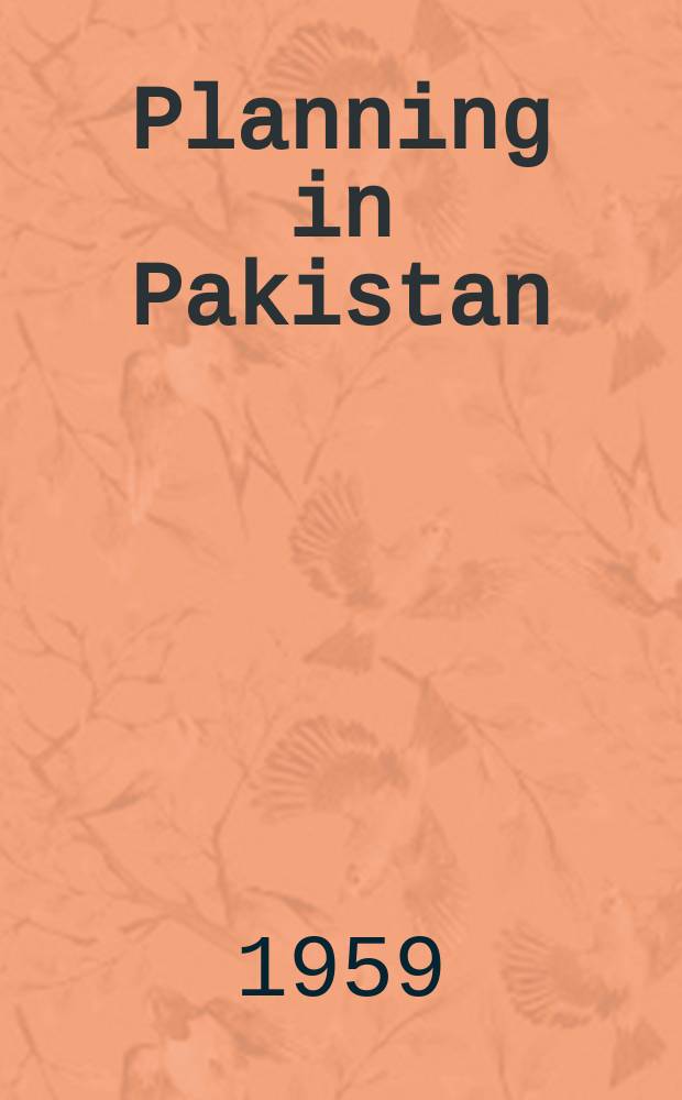 Planning in Pakistan