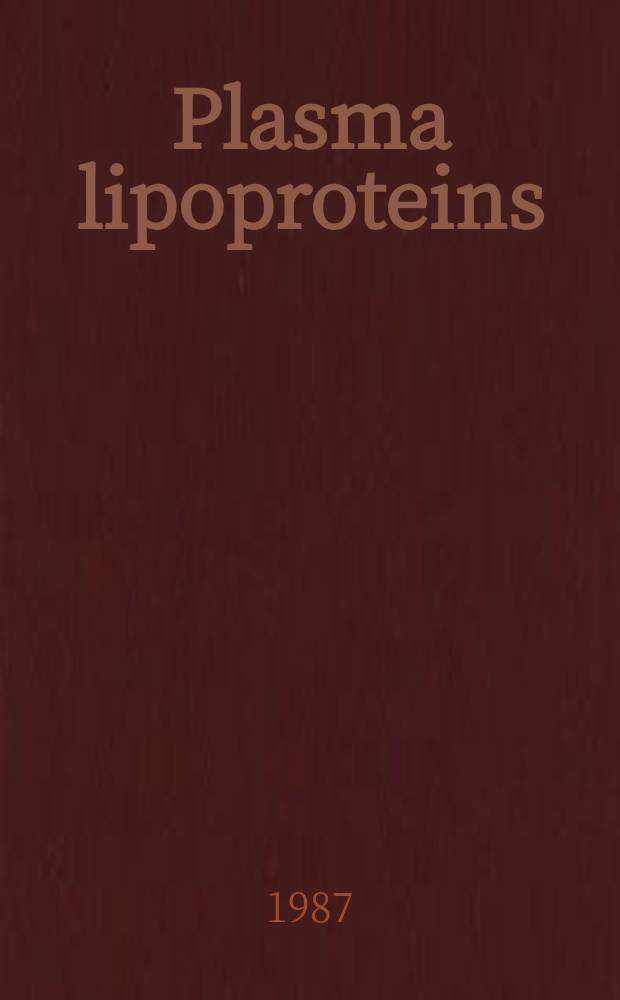 Plasma lipoproteins