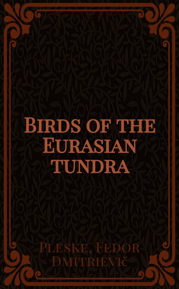 Birds of the Eurasian tundra