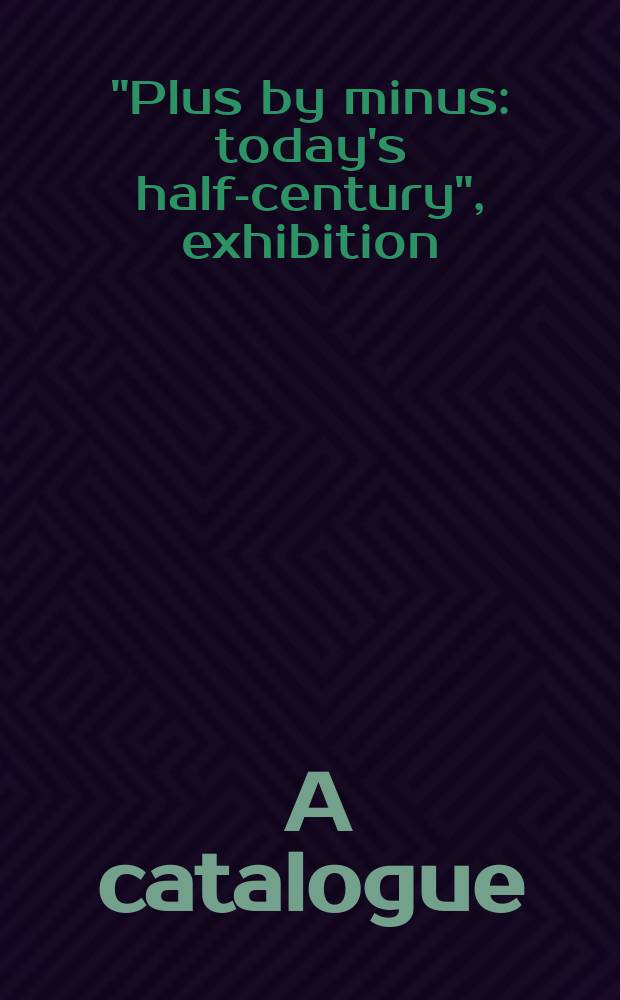 [A catalogue]