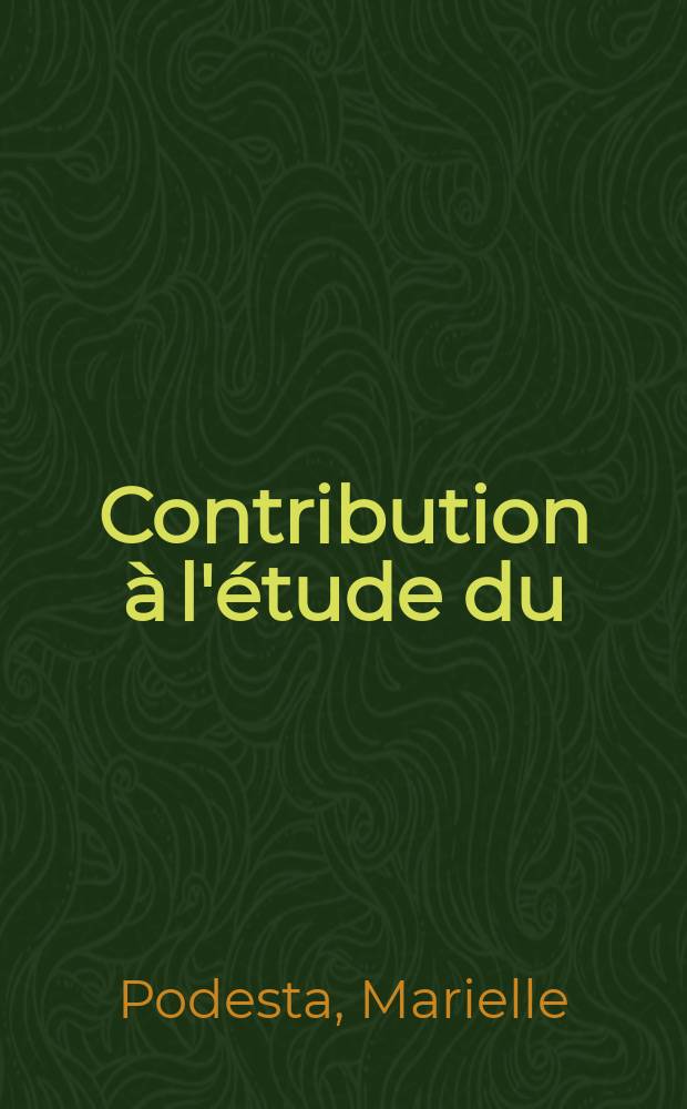 Contribution à l'étude du (diéthyl-ammonio-éthoxycarbonyl) 3 pyridine : Thèse pour le doctorat en méd. (diplôme d'État)
