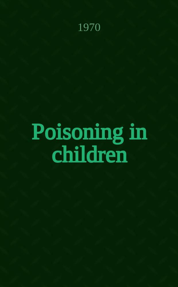 Poisoning in children