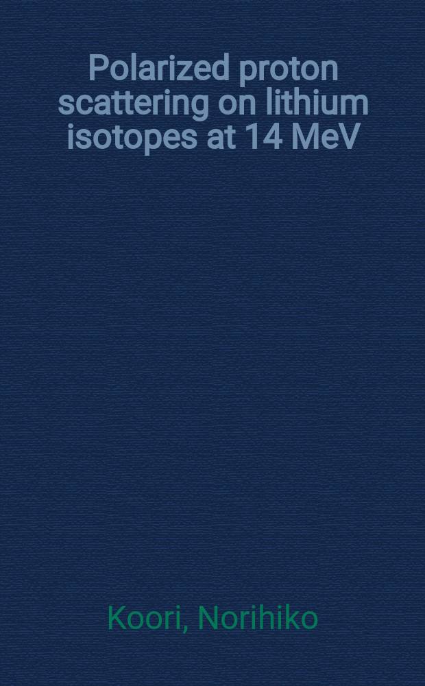 Polarized proton scattering on lithium isotopes at 14 MeV