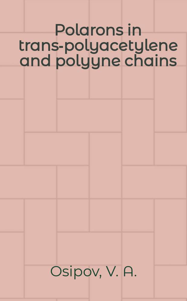 Polarons in trans-polyacetylene and polyyne chains