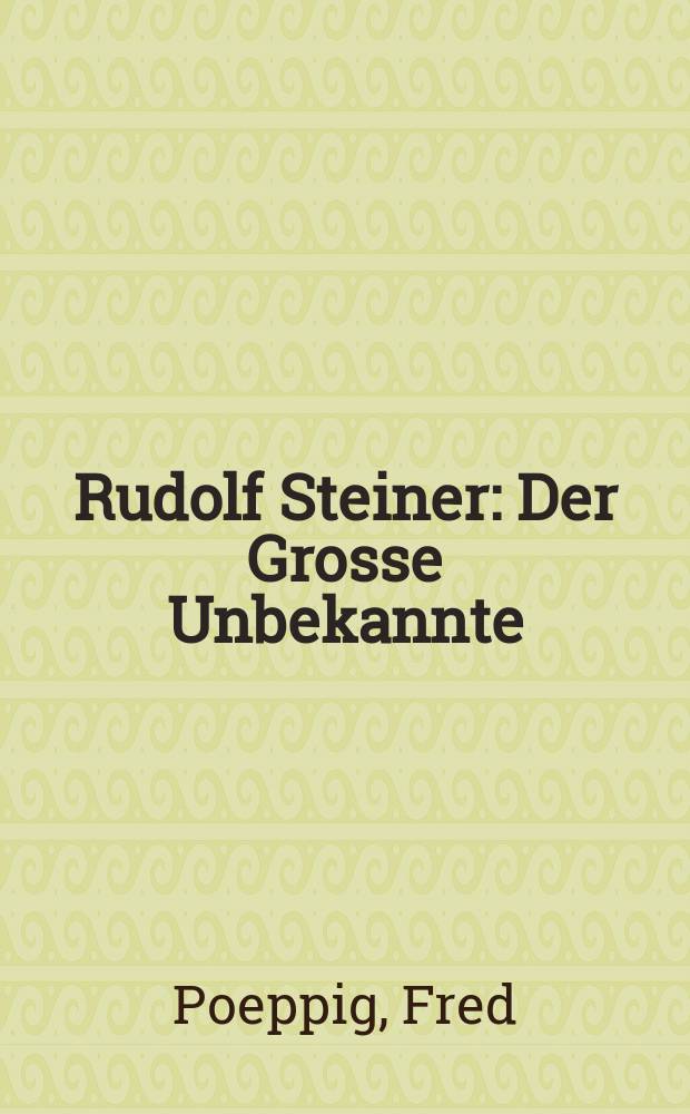 Rudolf Steiner : Der Grosse Unbekannte : Leben und Werk
