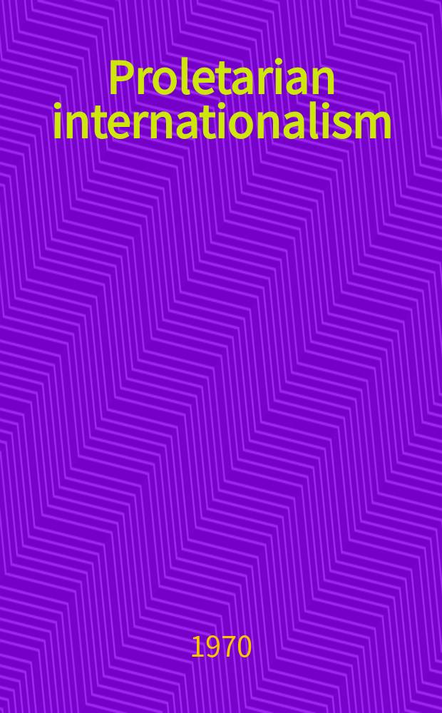 Proletarian internationalism: guideline of the communists