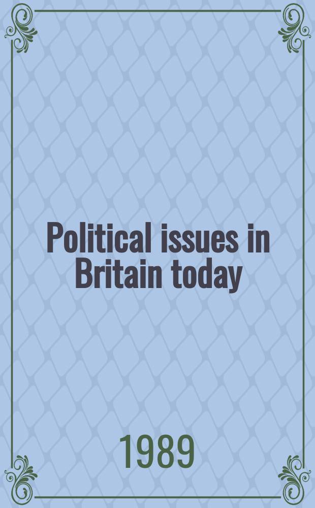 Political issues in Britain today