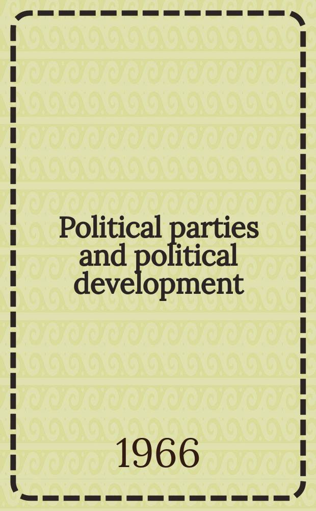 Political parties and political development