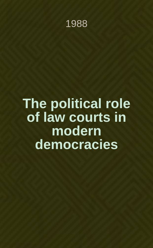 The political role of law courts in modern democracies