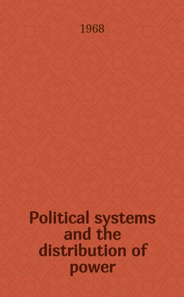 Political systems and the distribution of power