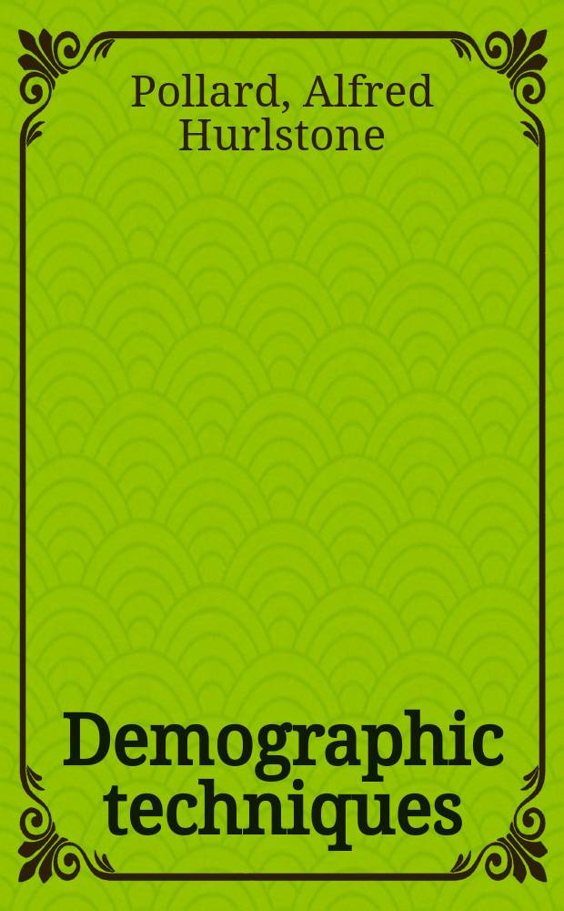 Demographic techniques