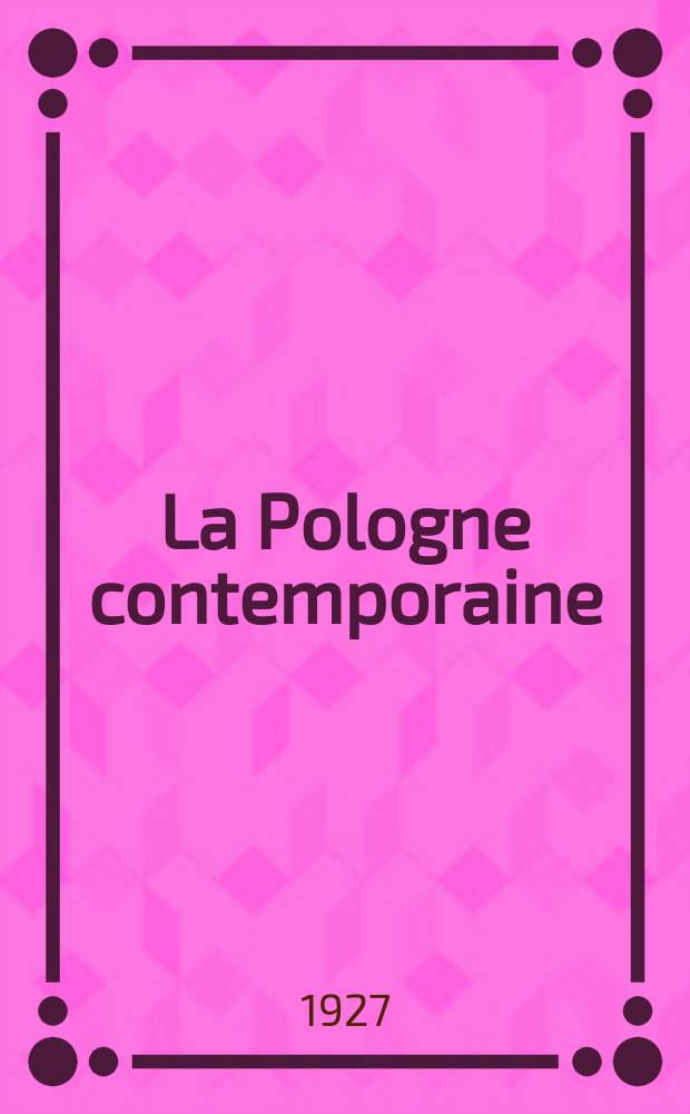 La Pologne contemporaine