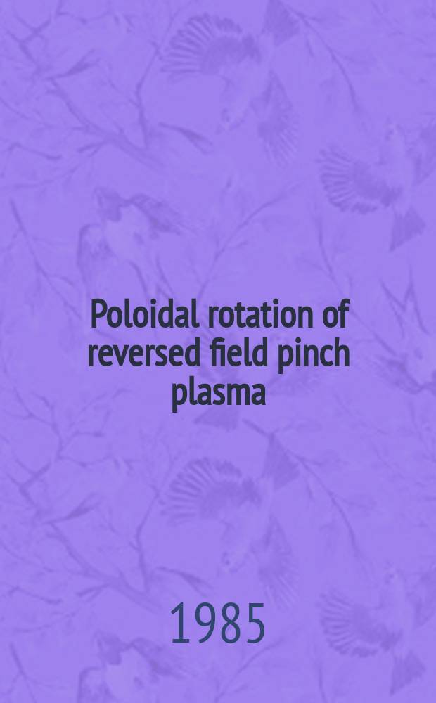 Poloidal rotation of reversed field pinch plasma