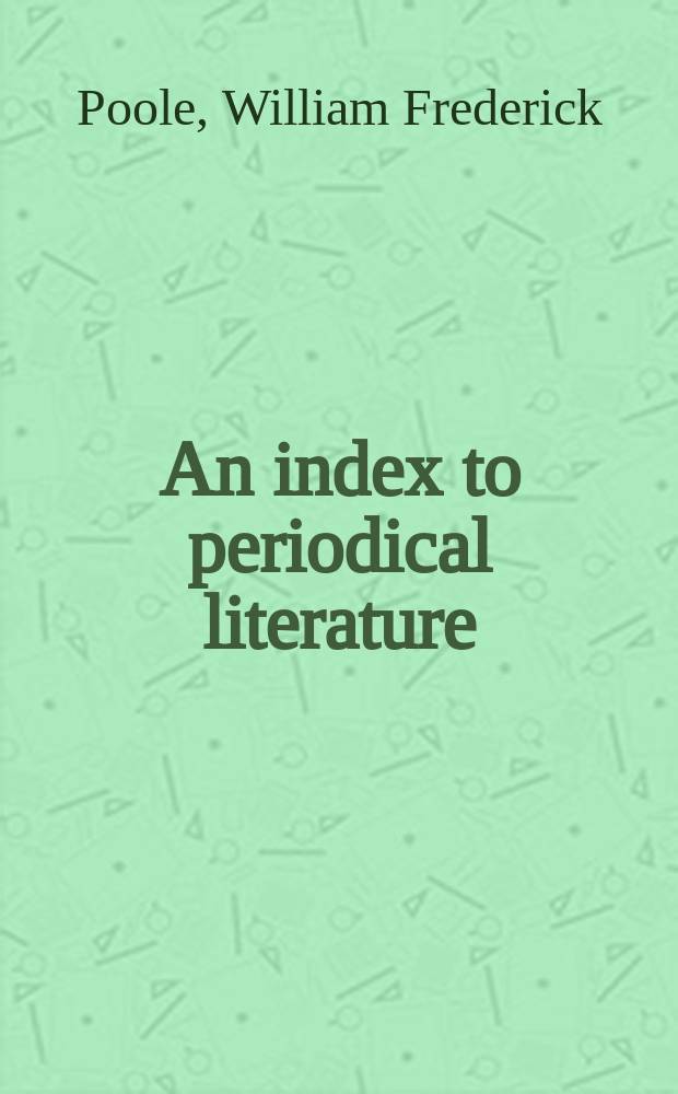 An index to periodical literature