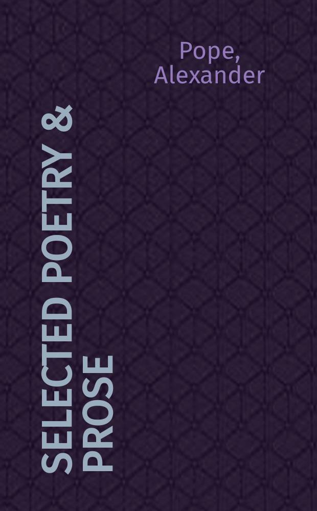 Selected poetry & prose