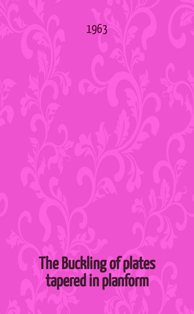 The Buckling of plates tapered in planform