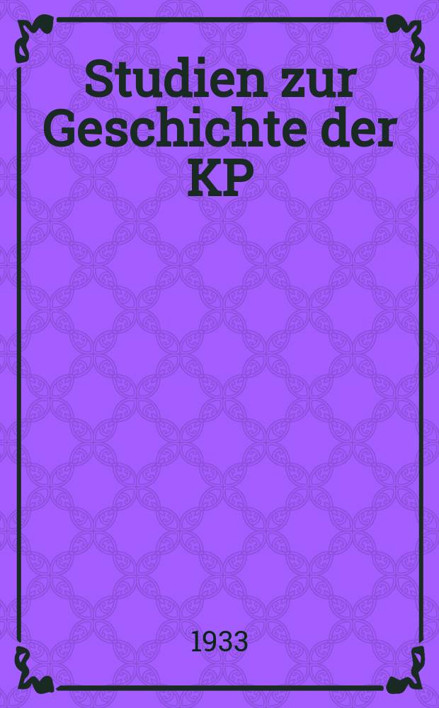 Studien zur Geschichte der KP(B)SU : T. 2