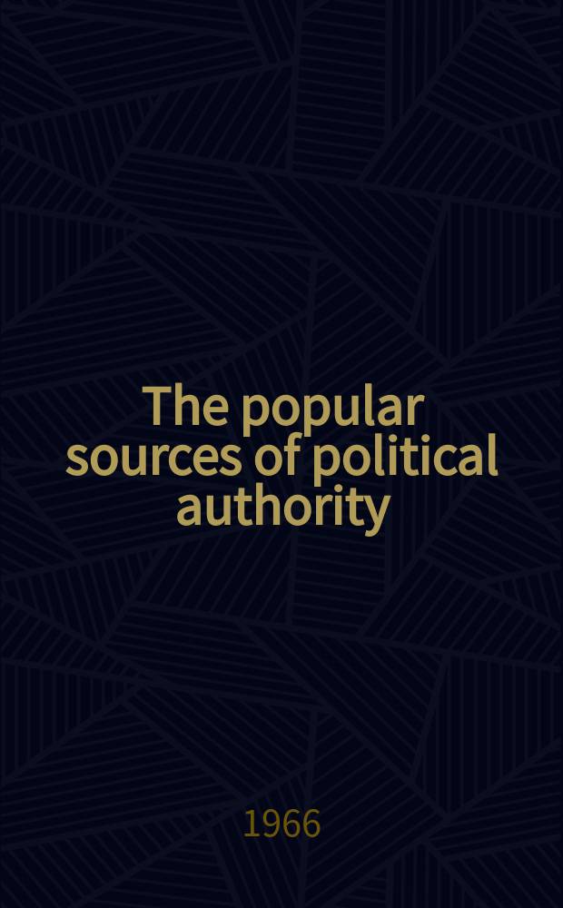 The popular sources of political authority : Documents on the Massachusetts constitution of 1780