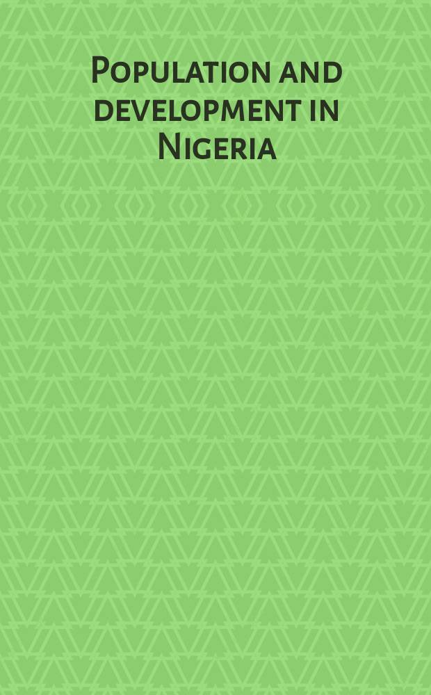 Population and development in Nigeria