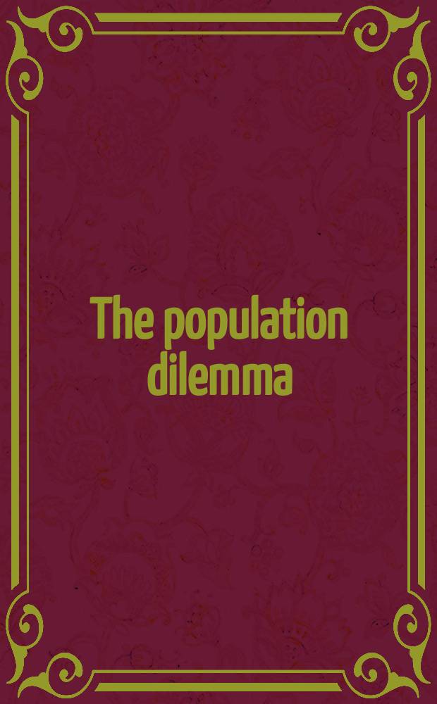 The population dilemma