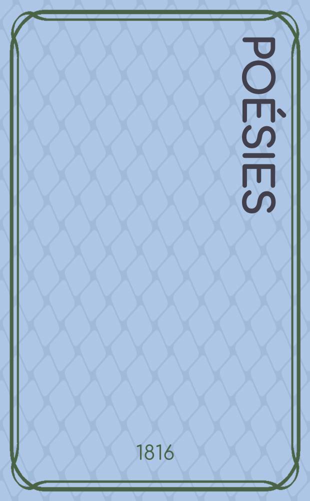 Poésies