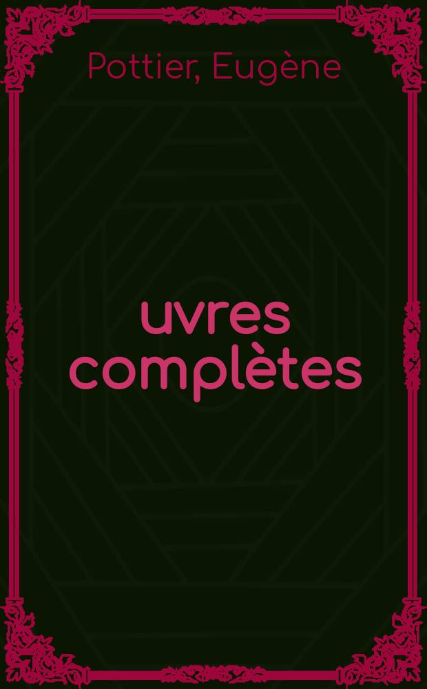 &OElig;uvres compl&egrave;tes