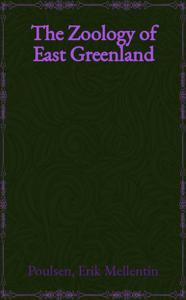 The Zoology of East Greenland : Freshwater entomostraca