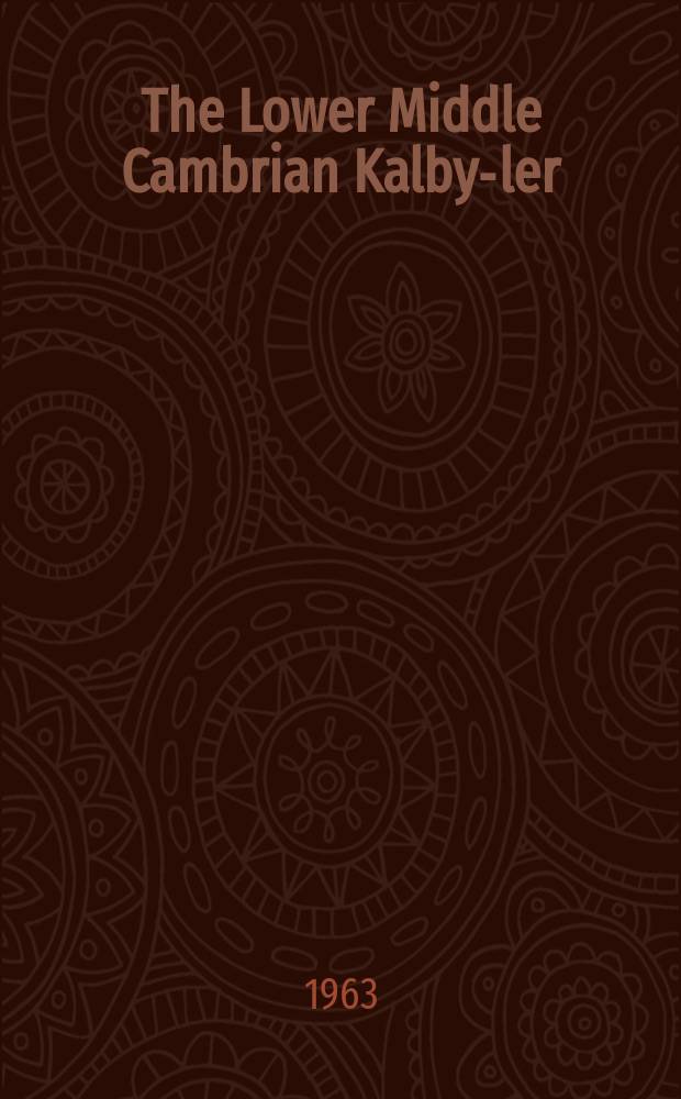 The Lower Middle Cambrian Kalby-ler (Kalby clay) on the Island of Bornholm