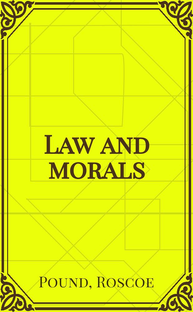 Law and morals