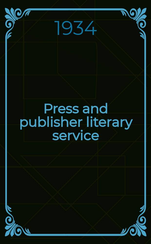 Press and publisher literary service
