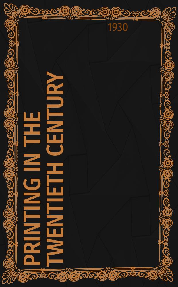 Printing in the twentieth century : A survey